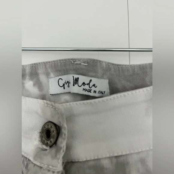 Gigi Moda Women's Stretch Slim  Pants Size L Tye Dye Made in Italy - Picture 3 of 3